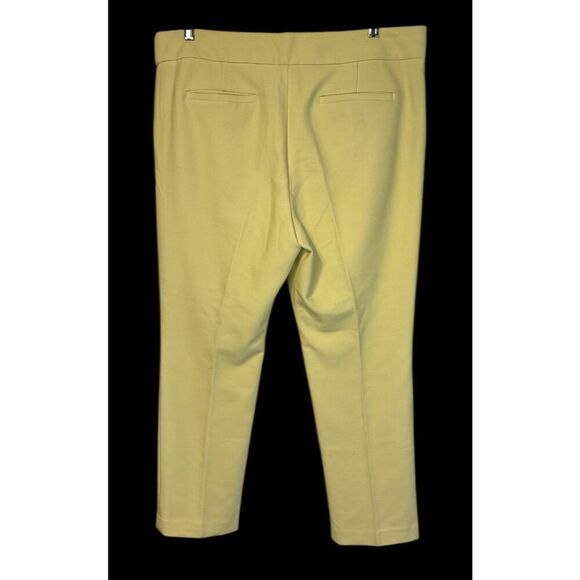 LOFT Marisa Trouser Butter Yellow Size 14 Dress Pants Pockets Career - Picture 6 of 10